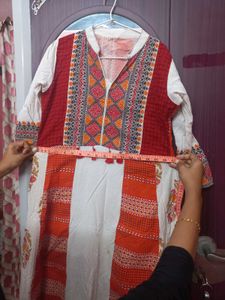 Cotton Printed Long Women Kurta