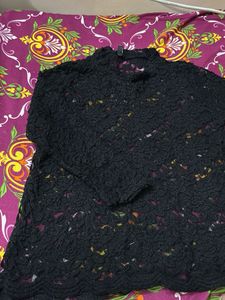 Black Textured Top