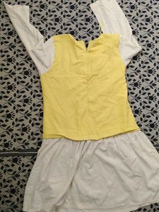 Yellow Graphic Print Top