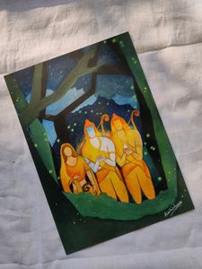 Handmade Painting Of Sri Ram Parivar🙏