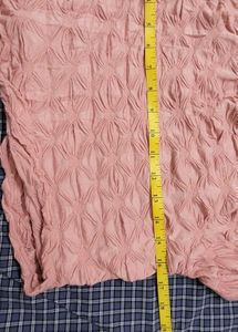 Textured Peach Short Sleeve Top