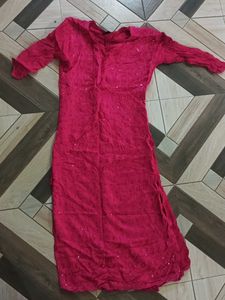 Pink Embroidered Kurta