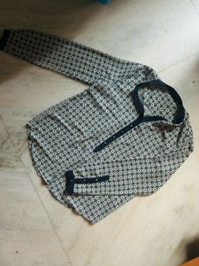 Patterned Long Sleeve Top