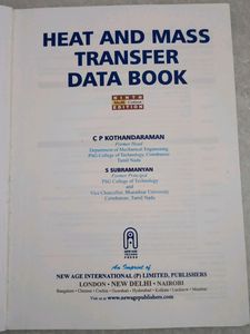 Heat And Mass Transfer Data Book Ninth Multi Colour Edition CP Kothandaraman S Subramanyan