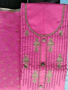 Unstitched 3pcs Partywear Suit