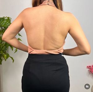 Ribbed Halter Bodysuit