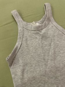 h&amp;m Gray Ribbed Tank Top