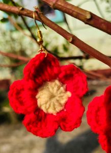 Crochet Flower Earrings