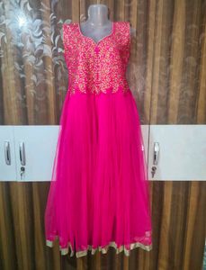 Elegant Pink Ethnic Gown