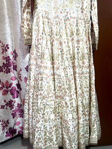 W Gold &amp; Peach Ethnic Maxi Dress