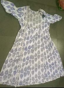 Elegant Leaf Print Gown
