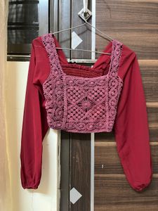 Crochet Long Sleeve Top