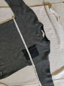 Gray Knit Pullover Sweater