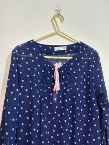 Stylish Polka Dot Blouse