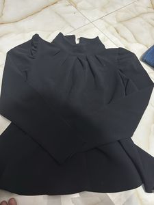Elegant Black Peplum Top