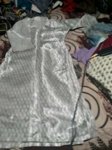 Elegant Silver Evening Gown