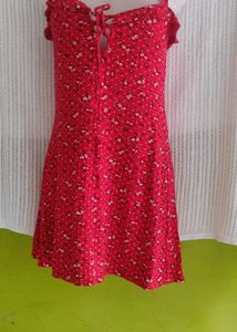 Red Floral Mini Dress