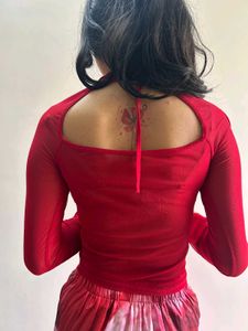 Red Mesh Top