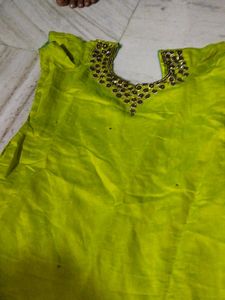 Chandheri Cotton New Green Kurti