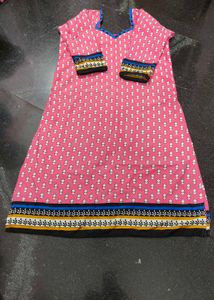 Pink Kurti And Dupatta