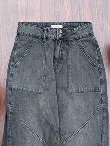 Trendy Wide Leg Denim Jeans