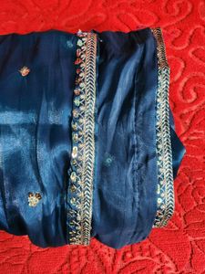 Blue Dress Saree