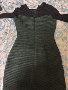 KAZO Luxe Green Georgette One-Piece – Black Long S
