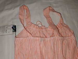 Gingham Print Top