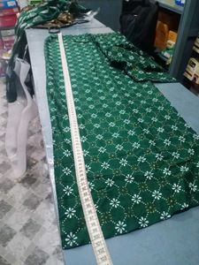 Green Floral Print Skirt Set