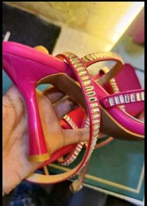 Fushcia Embellished Heel