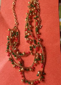 Owmen , Girls Two Chains And Ear Rings Combo