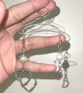 Y2K Bow Heart Drop Earrings