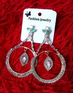 Big American Diamond Earrings