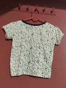 White And Black Croptop