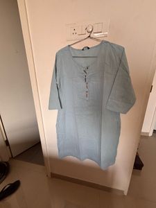 Casual Blue Cotton Kurti
