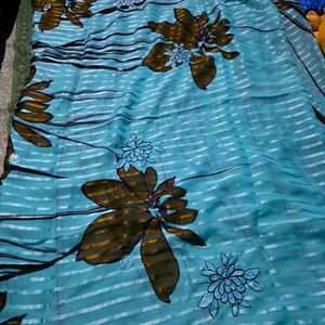 Floral Print Saree