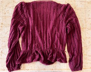[SALE] Forever New Lace Wrap Blouson Sleeve Top