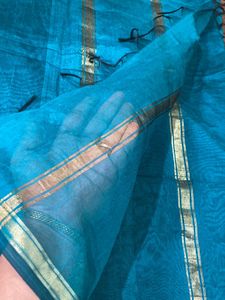 Chanderi Silk  Dupatta(Green Colour)