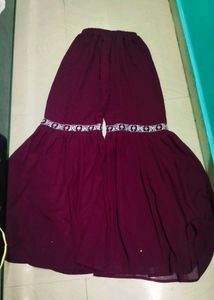 Dark Purple Colour Girl Sharara Dress