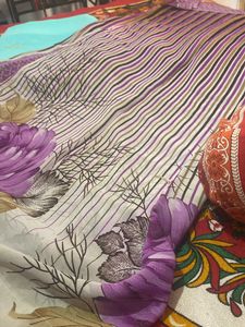 Lavander Colour Saree