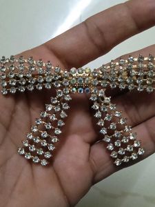 Rhinestone Bow Hair Clip
