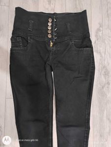 High Waist Black Jeans