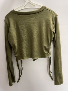 Olive Green Crop Top