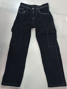 Black Cargo Jeans