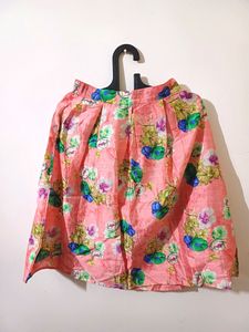 💥🆕️ Floral Silk Knee Length Skirt