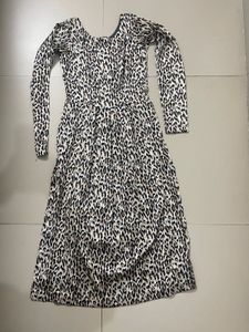 Lepard Print Midi Dress