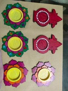 MDF Self Decorated Tea light Holders