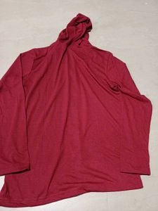 Red Zip-Up Hoodie, M Size