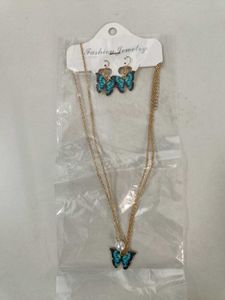 Butterfly Necklace &amp; Earring Set