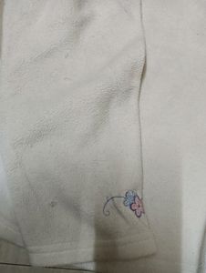 White Sweater Top With Embroidery
